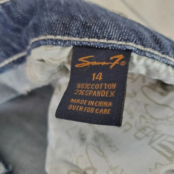 Seven7 Luxe Jeans Sully  Blue 14 Stretch Bootcut NWT - Picture 4 of 15